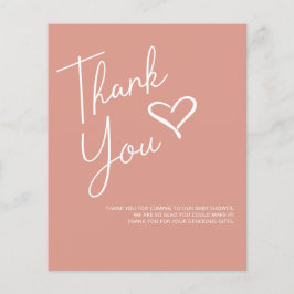 Lámina Moderno y simple Chica Baby Shower Gracias