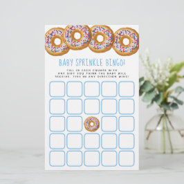 Lámina Modernos Donut Boys Baby Shower Sprinkle Bingo