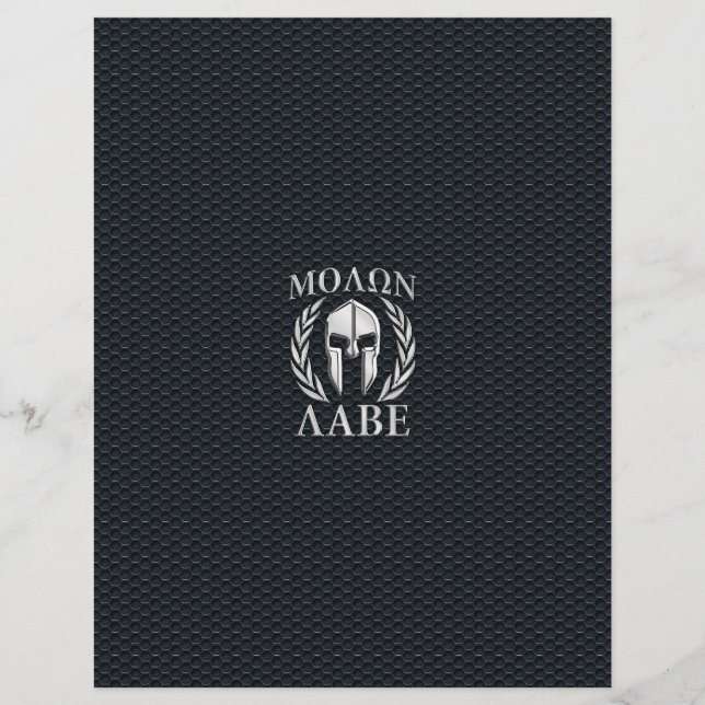 Lámina Molon puede ser cromado como casco espartano en la (Anverso)