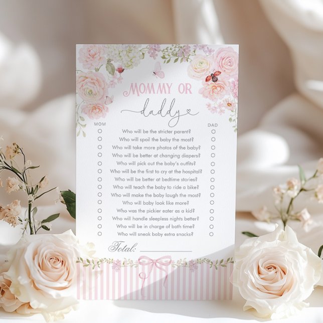 Lámina Mommy or Daddy Love Bug Baby Shower Game (Subido por el creador)