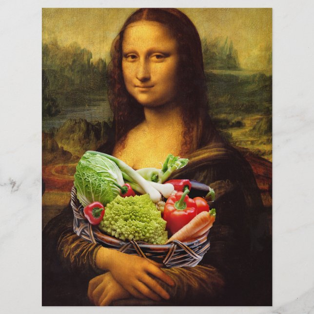 Lámina Mona Lisa ama a las verduras (Anverso)