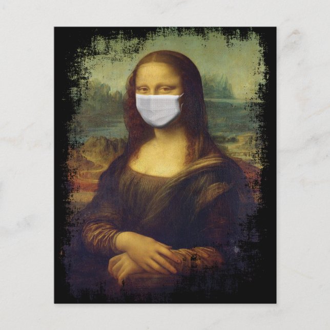 Lámina Mona Lisa Con Máscara (Anverso)