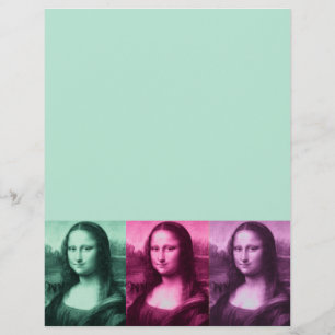 Lámina Mona Lisa Púrpura Rosa Verde