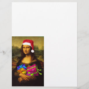 Lámina Mona Lisa Viene Como Santa Claus