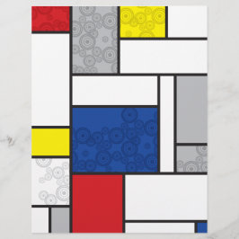 Lámina Mondrian Retro Círculos Minimalistas De Stijl Mod 