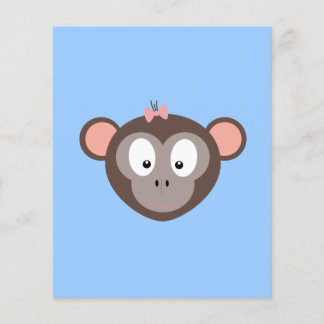 Lámina Mono con cinta rosa