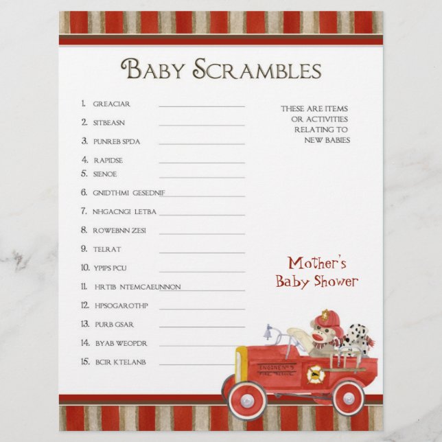 Lámina Mono de media luna, Bingo de ducha y juego de escr (Anverso)