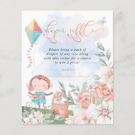 Lámina Mono de presupuesto Diaper Raffle Baby Shower Picn