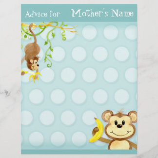 Lámina Mono Lil, Boy Baby Shower Advice