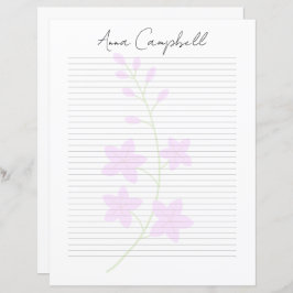 Lámina Monogram Chic Script Name Stationery Paper