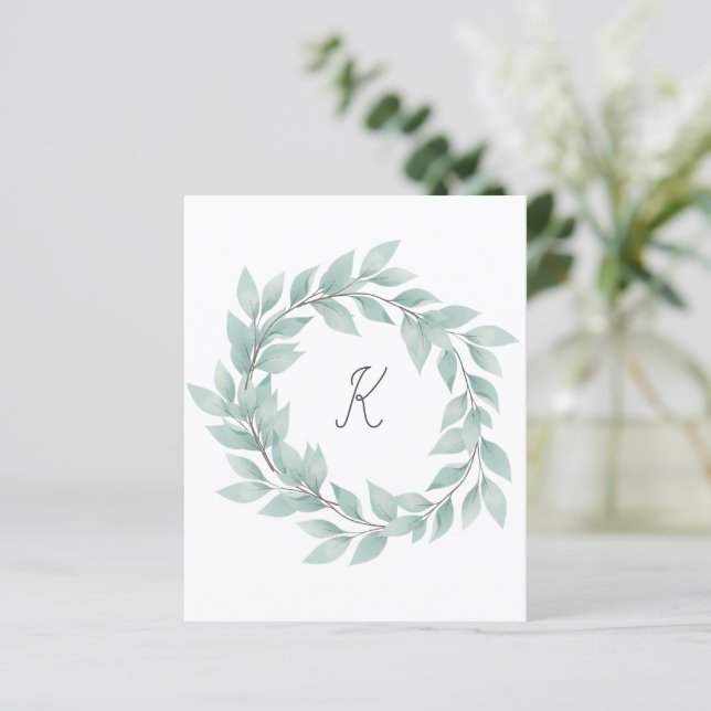 Lámina Monograma de color de agua (Anverso de pie)