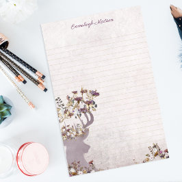 Lámina Monograma de Moda de Lavender Deer Dreamy Boho