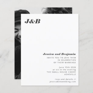 Lámina Monograma de presupuesto Invitación a la boda de f