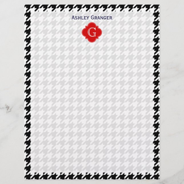 Lámina Monograma del Cuatrefol Rojo de la Cartucha Blanca (Anverso)