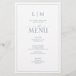 Lámina Monograma elegante de caligrafía azul turquesa