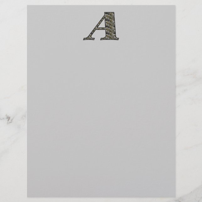 Lámina Monograma Inicial A Hidrangea Estacionamiento Flor (Anverso)