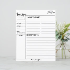 Lámina Monograma personalizado de la cocina de.. Recetas