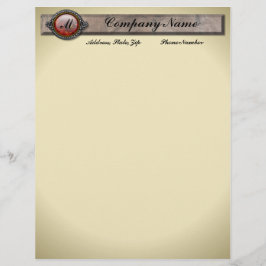 Lámina Monograma victoriano vintage