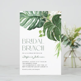Lámina Monstera deja la invitación de brunch de novias en