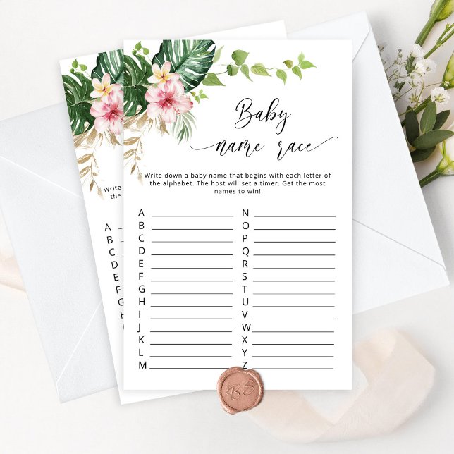 Lámina Monstruo tropical Juego de raza del nombre del beb (Subido por el creador)