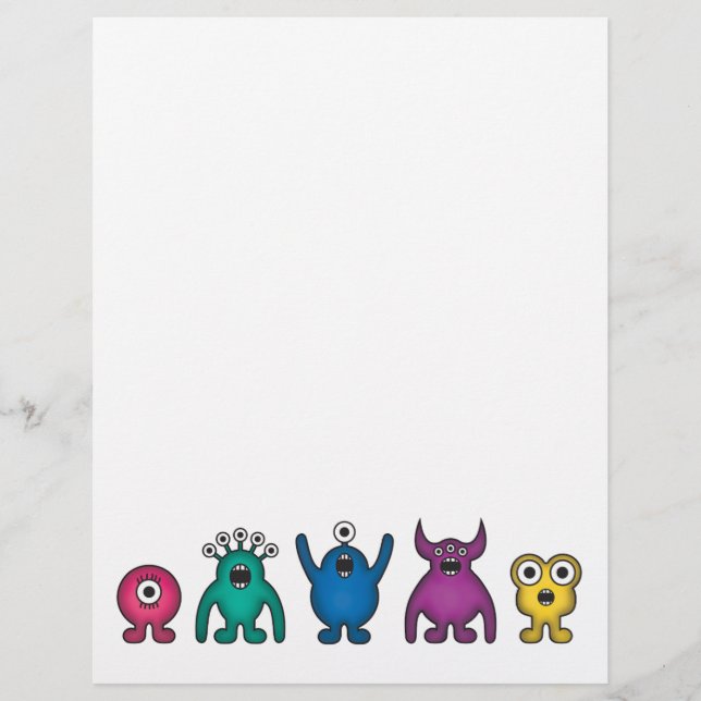 Lámina Monstruos Alienigenas Arcoíris (Anverso)