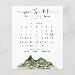 Lámina Montaña Guardar el calendario de fechas