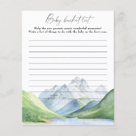 Lámina Montañas acuarela - juego de lista de deseos