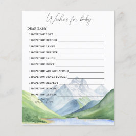 Lámina Montañas - deseos de juego para bebés