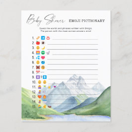Lámina Montañas - emoji de juego de picnic ducha