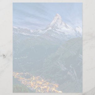 Lámina Montañas Matterhorn, Zermatt, Alpes suizos