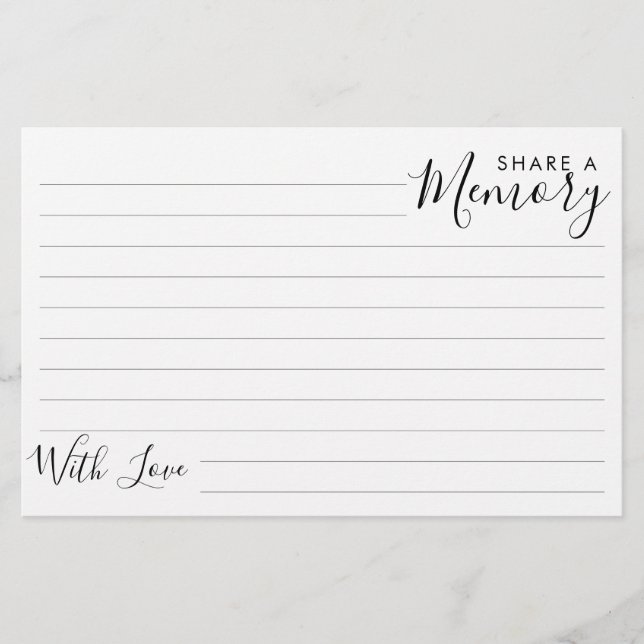 Lámina Monumento funerario moderno simple comparte tarjet (Anverso)