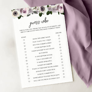 Lámina Moody Anemone Morple Floral Brigada adivina quién