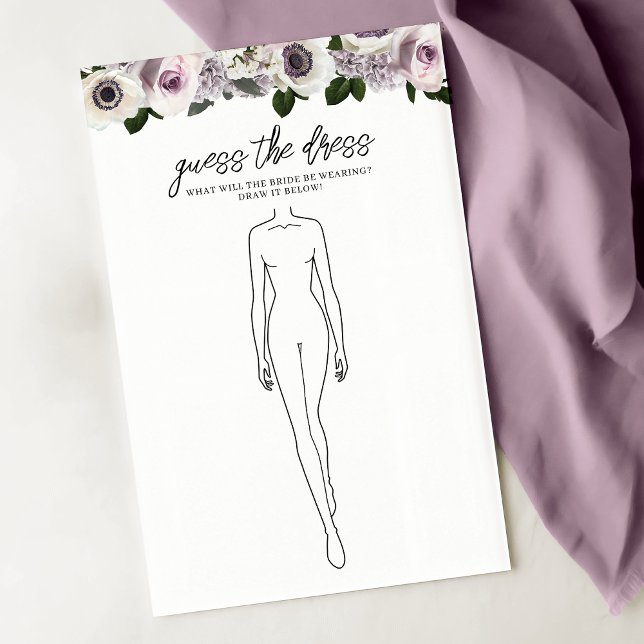 Lámina Moody Anemone y Purple Floral Bridal Vestido juego (Subido por el creador)