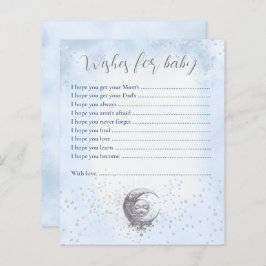 Lámina Moon Blue Wiers For Baby Card Juego De Baby Shower
