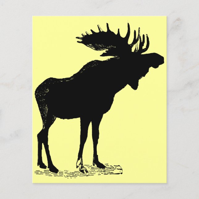 Lámina Moose Silhouette (Anverso)