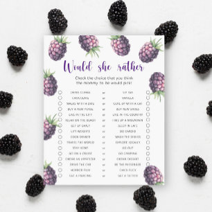 Lámina Mora / ¿Qué Preferiría? Juego para Baby Shower