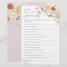 Morada de flores silvestres lo que dijo el novio