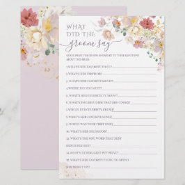 Lámina Morada de flores silvestres lo que dijo el novio