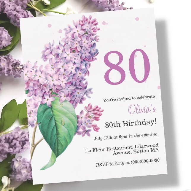 Lámina Morado Floral | 80.ª invitación al cumpleaños del  (Subido por el creador)