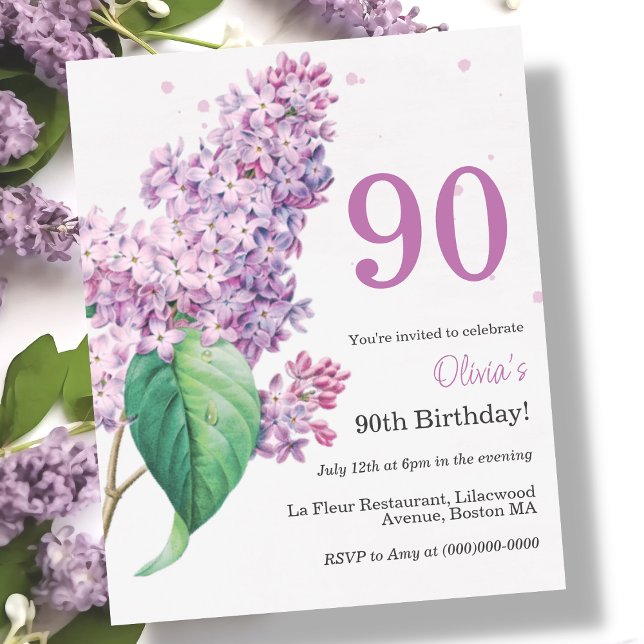 Lámina Morado Floral | 90.ª invitación al cumpleaños del  (Subido por el creador)