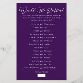 Lámina Morado Prefiere Un Juguete De Ducha De Novias