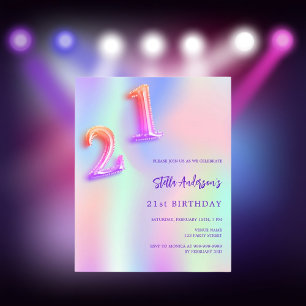 Lámina Morado rosado holográfico de 21 años