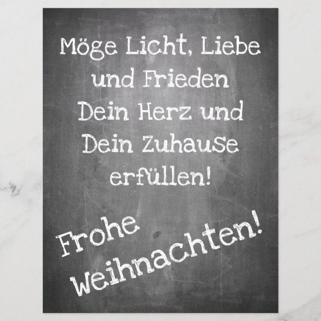 Lámina Motif de navidad en forma de pizarra - XMAS (Anverso)