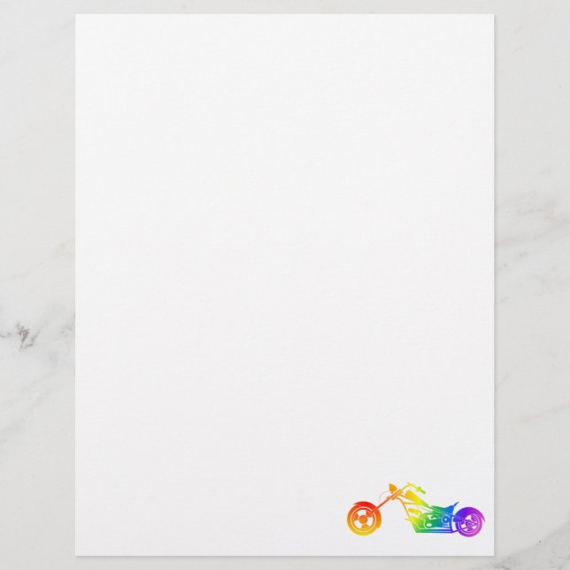 Lámina Motocicleta arco iris (Anverso)