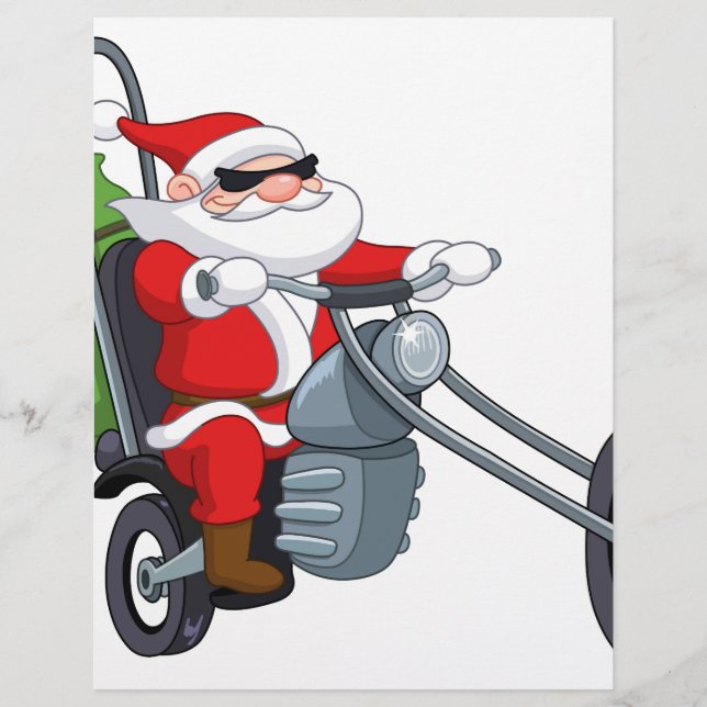Lámina motociclista santa claus (Anverso)