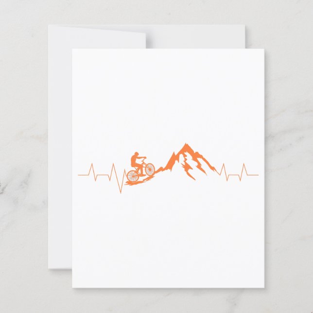 Lámina Mountain Bike Heartbeat Shirte Cute Bike Heartbeat (Anverso)