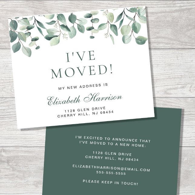 Lámina Moví Eucalyptus Greenery Moving Invitación (Subido por el creador)