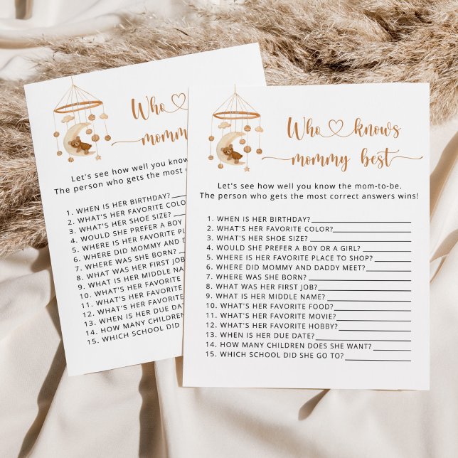 Lámina Móvil de guardería ¿Quién conoce mejor a mamá? (Subido por el creador)