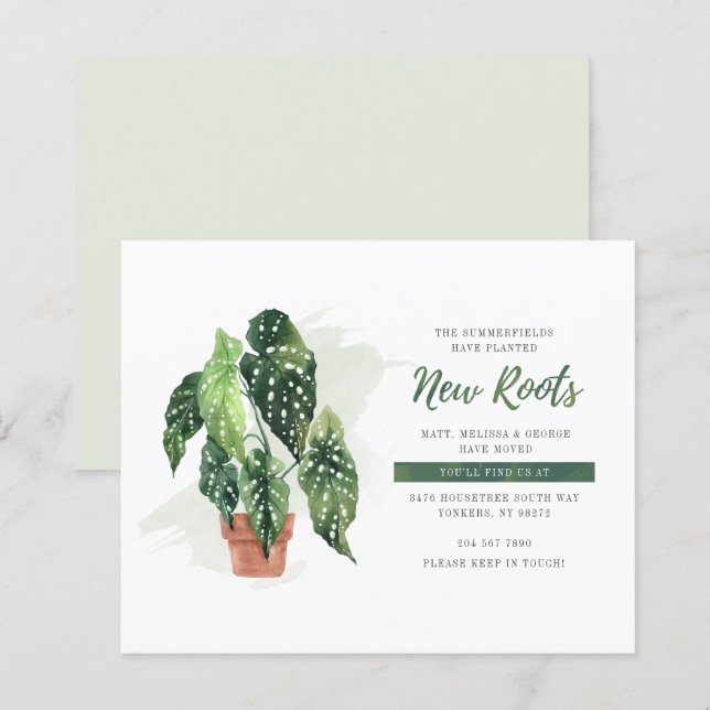 Lámina Movimos la Invitación de las plantas acuáticas (Anverso / Reverso)