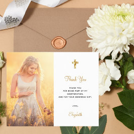 Lámina Muchas gracias por la foto de confirmación de pres